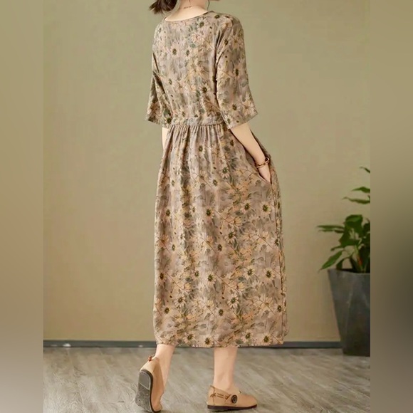 New boho cotton midi dress - Picture 4 of 5